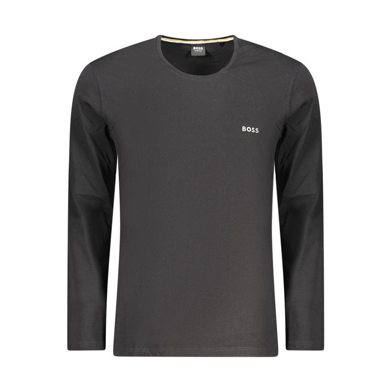 Hugo Boss Black Cotton Men T-Shirt