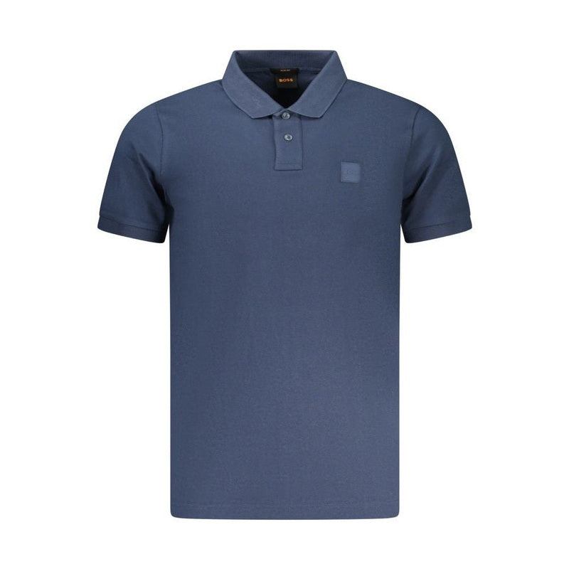 Hugo Boss Blue Cotton Men Polo Shirt