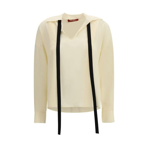 Max Mara Beige Silk Blouse
