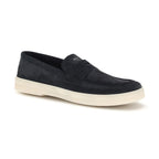 Prada Blue Calf Leather Bos Taurus Slip-On Loafers