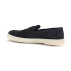 Prada Blue Calf Leather Bos Taurus Slip-On Loafers