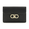 Ferragamo Black Calf Leather Bos Taurus Wallet