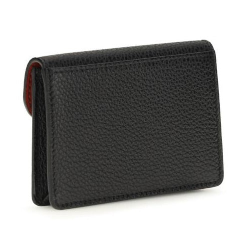 Ferragamo Black Calf Leather Bos Taurus Wallet