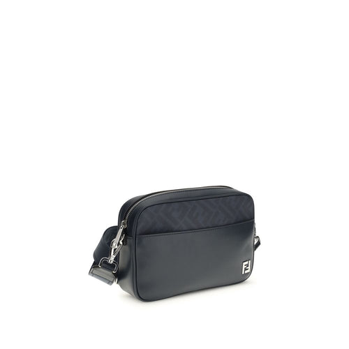 Fendi Blue Calf Leather Bos Taurus Shoulder Bag