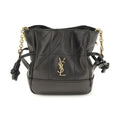 Saint Laurent Black Lamb Ovis Aries Aries Clutch Bag