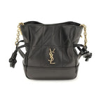Saint Laurent Black Lamb Ovis Aries Aries Clutch Bag