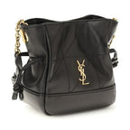 Saint Laurent Black Lamb Ovis Aries Aries Clutch Bag