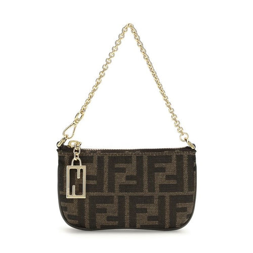 Fendi Brown Polyester Shoulder Bag