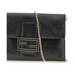 Fendi Black Lamb Ovis Aries Aries Clutch Bag