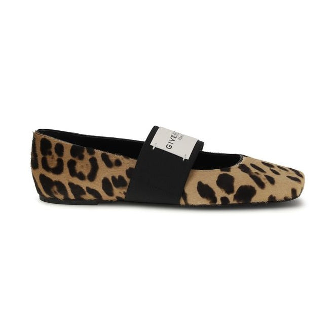 Givenchy Beige Calf Leather Bos Taurus Ballet Flats