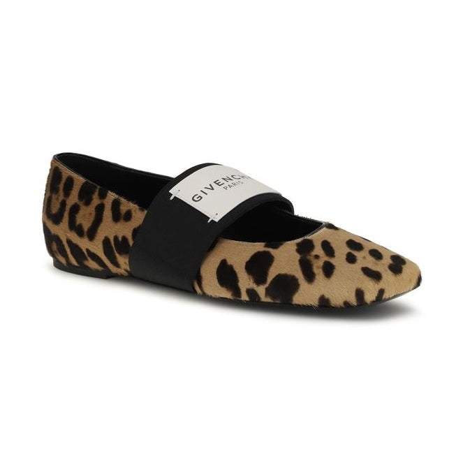 Givenchy Beige Calf Leather Bos Taurus Ballet Flats