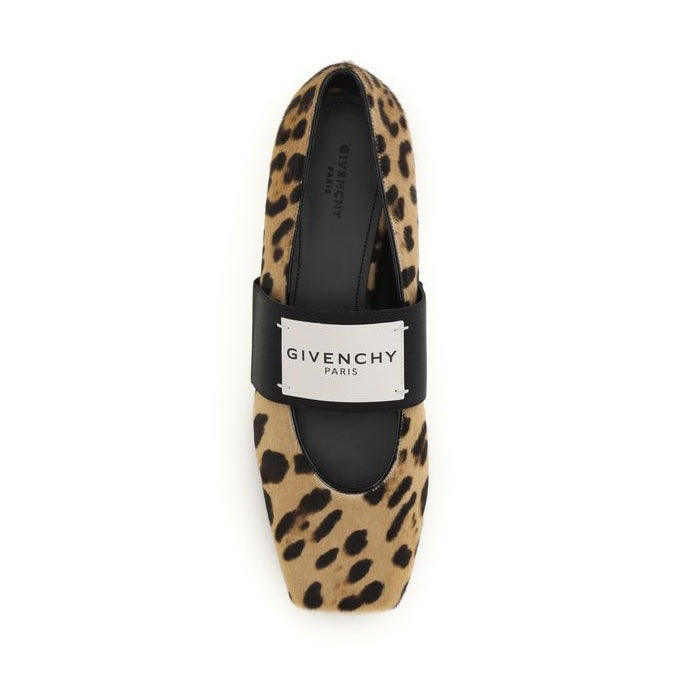 Givenchy Beige Calf Leather Bos Taurus Ballet Flats