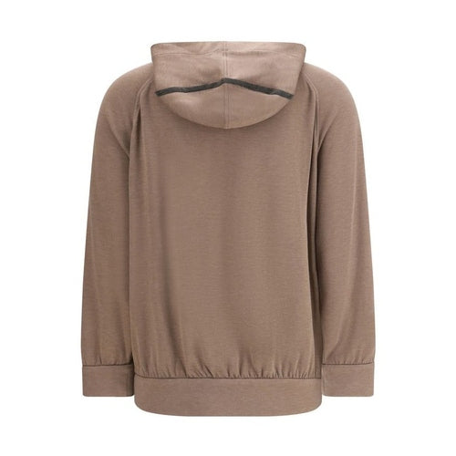Brunello Cucinelli Brown Silk Sweatshirt