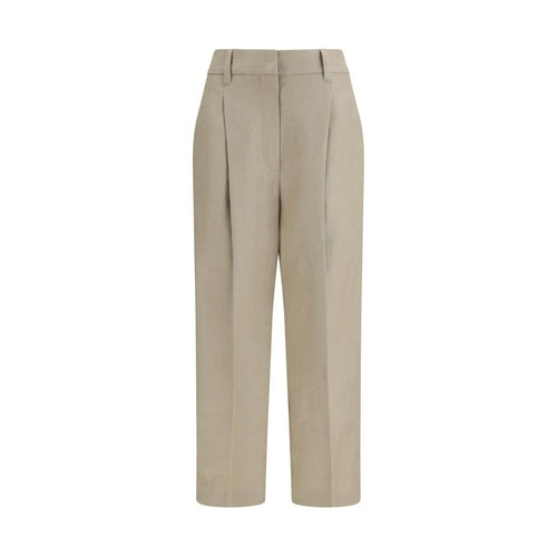 Brunello Cucinelli Beige Linen Casual Pants