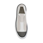 Brunello Cucinelli White Nylon Low Top Sneakers