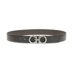 Ferragamo Black Calf Leather Bos Taurus Belt
