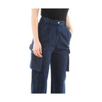 Moschino Blue Cotton Cargo Pants
