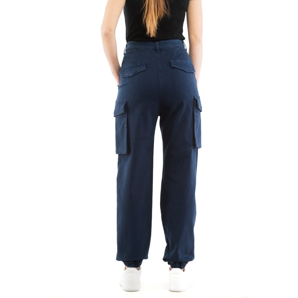 Moschino Blue Cotton Cargo Pants