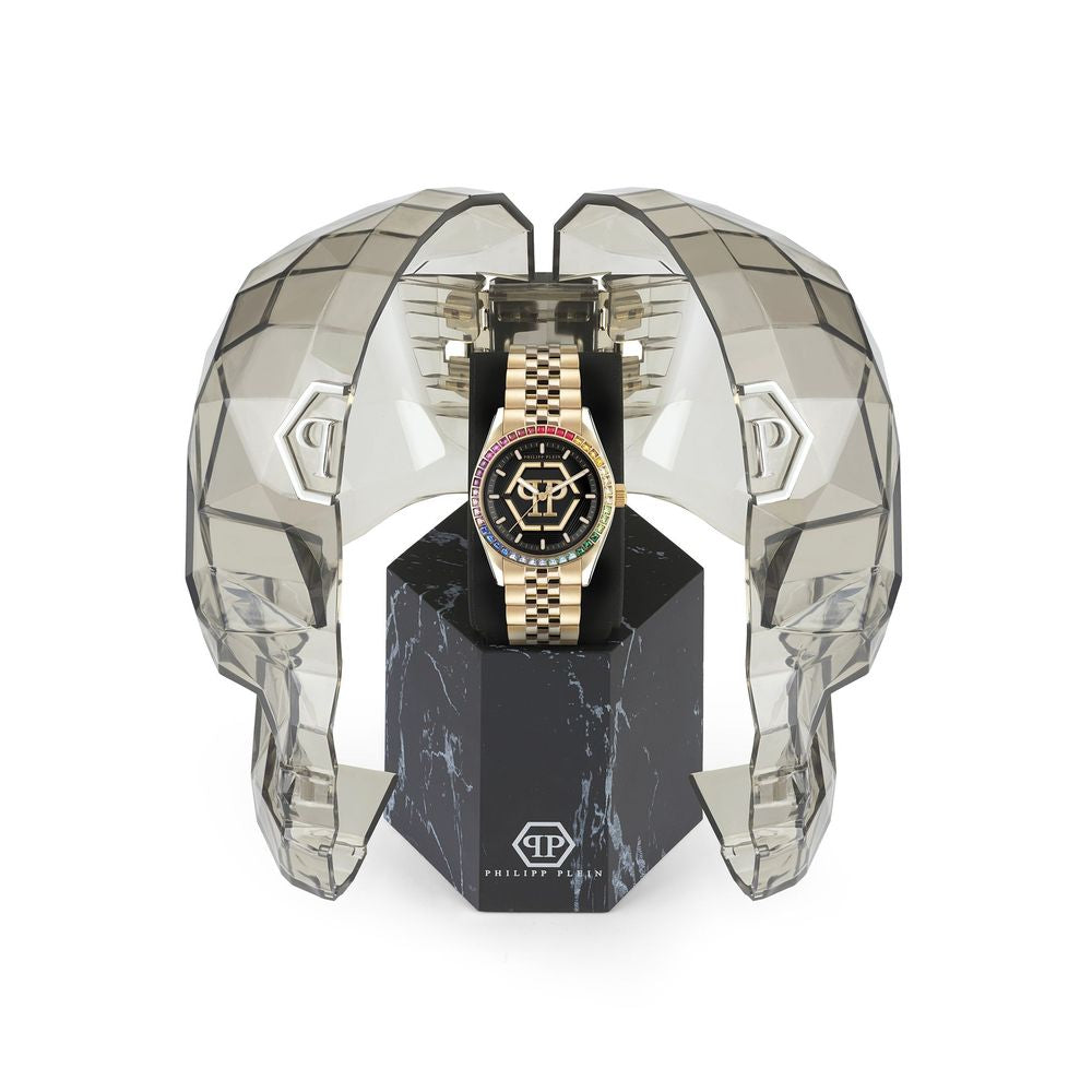 Philipp Plein Gold Stainless Steel Dress Watch