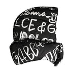 Dolce & Gabbana Black Logo Print Whole Head Wrap Capello Hat