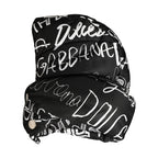 Dolce & Gabbana Black Logo Print Whole Head Wrap Capello Hat