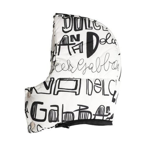 Dolce & Gabbana White Logo Print Whole Head Wrap Capello Hat