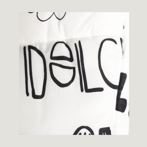 Dolce & Gabbana White Logo Print Whole Head Wrap Capello Hat