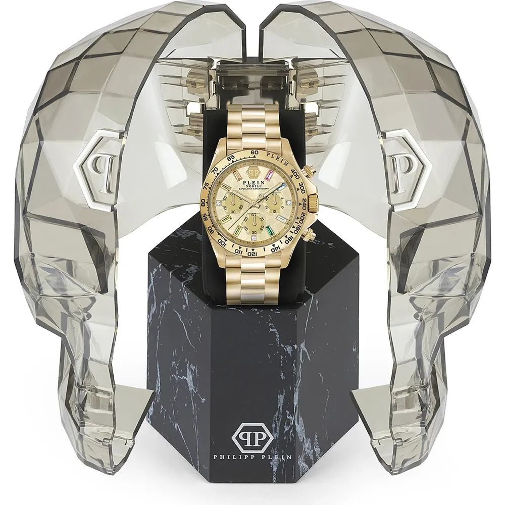 Philipp Plein Gold Stainless Steel Dress Watch