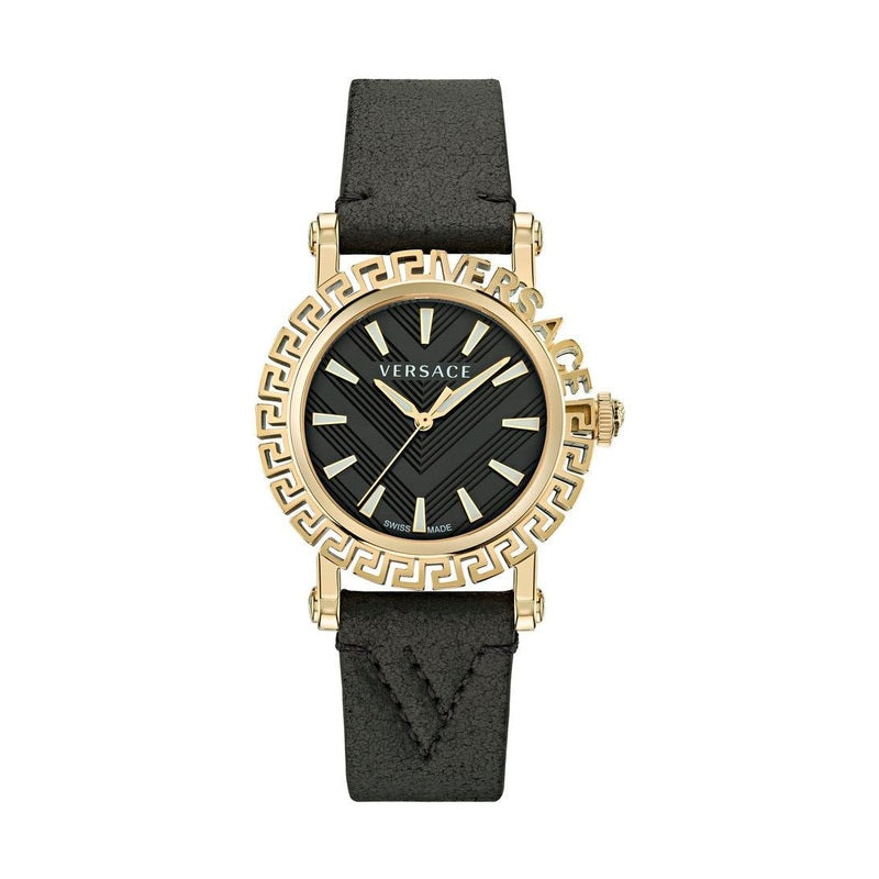 Versace Black Fur Dress Watch