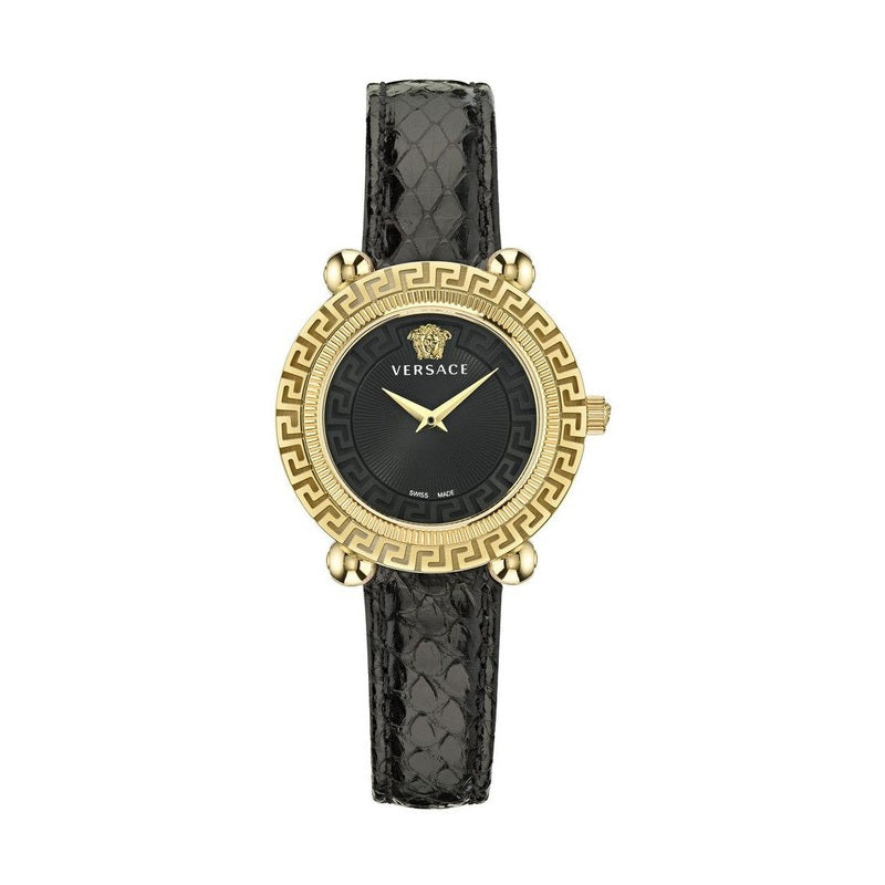 Versace Black Fur Dress Watch