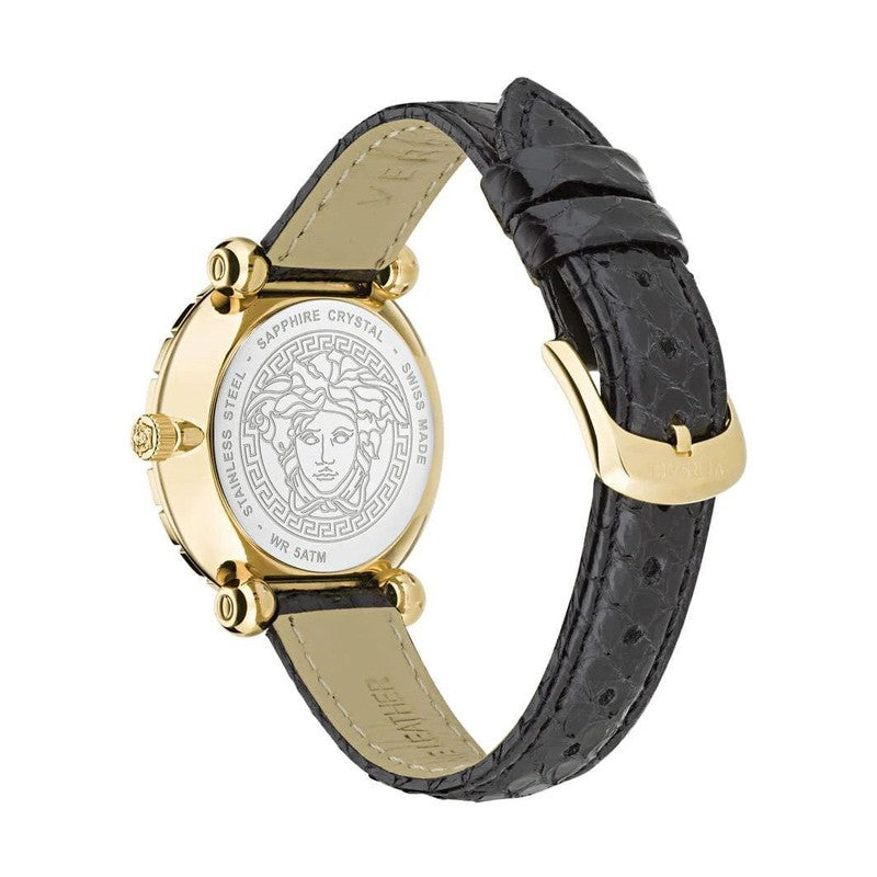 Versace Black Fur Dress Watch