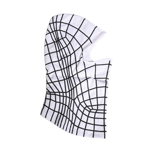 Dolce & Gabbana Men White Stripes Nylon Ski Mask Balaclava Hat