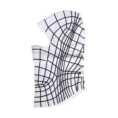 Dolce & Gabbana Men White Stripes Nylon Ski Mask Balaclava Hat