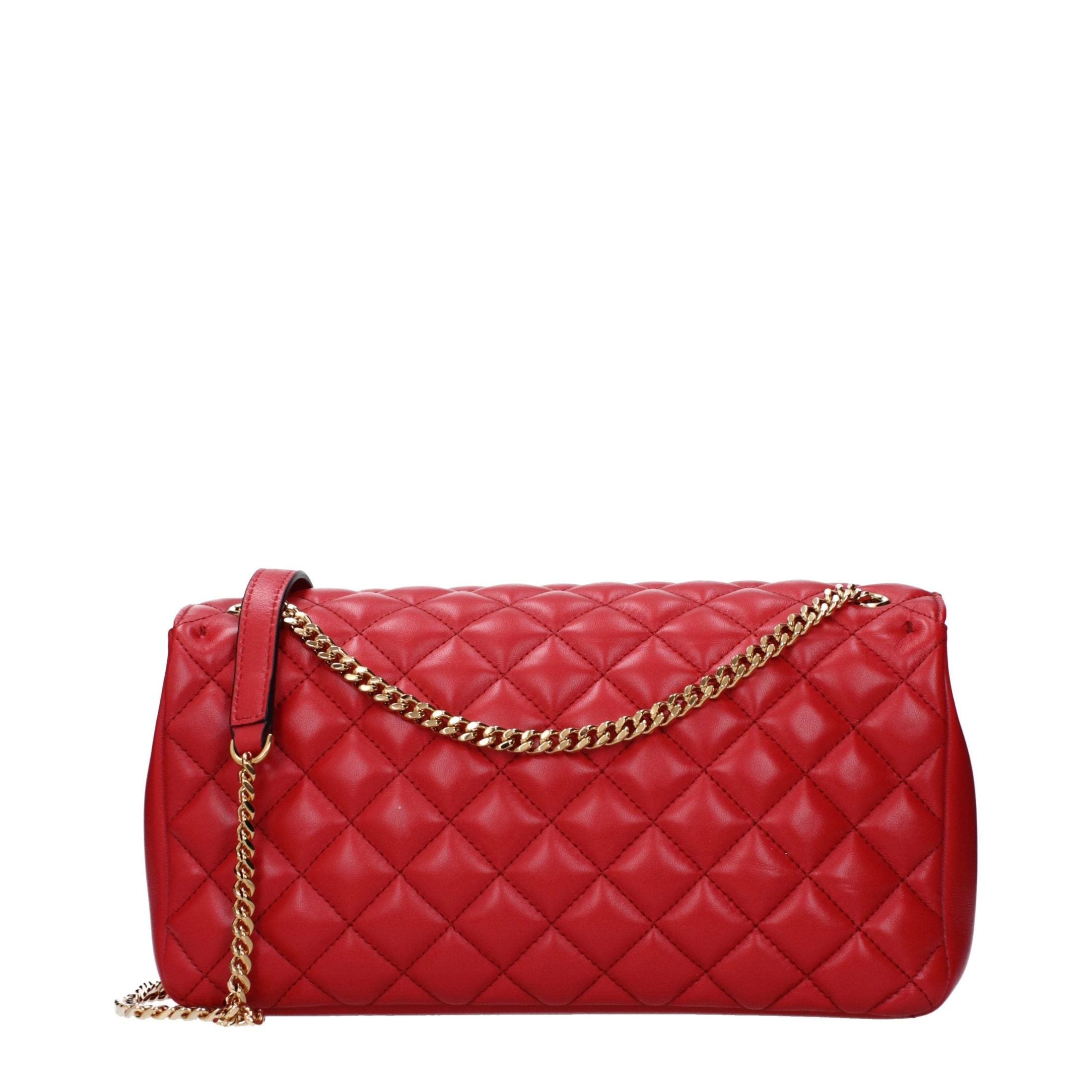 Versace Red Leather Shoulder Bag