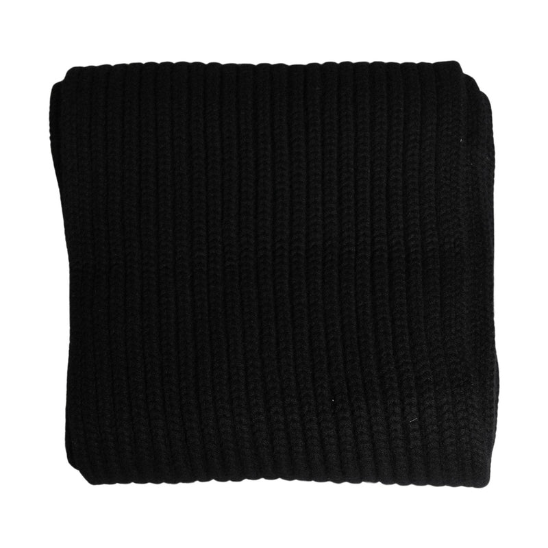 Dolce & Gabbana Black Cashmere Knitted Men Neck Warmer One Size Scarf