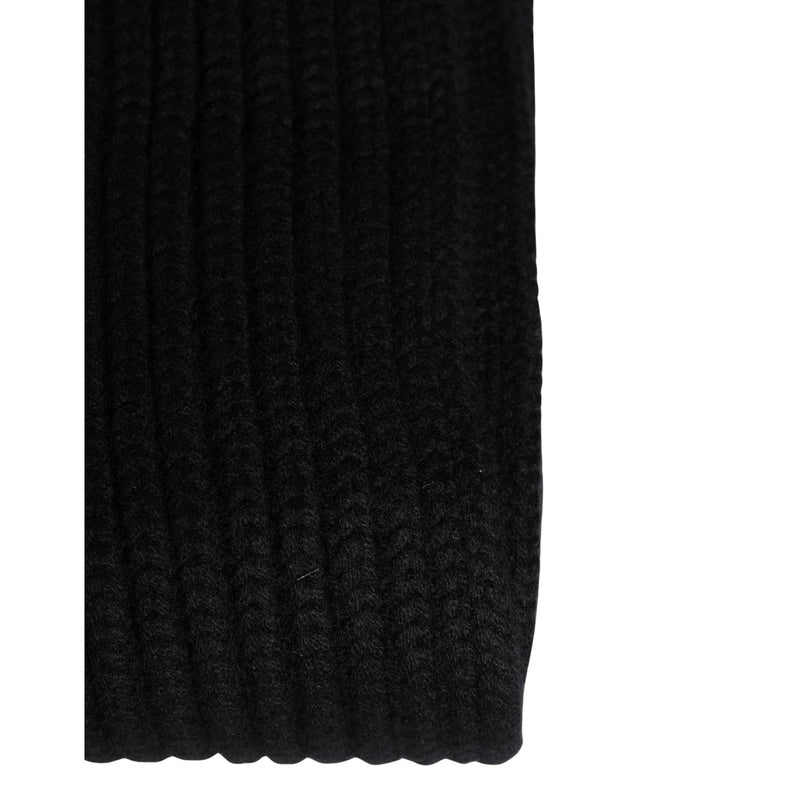 Dolce & Gabbana Black Cashmere Knitted Men Neck Warmer One Size Scarf