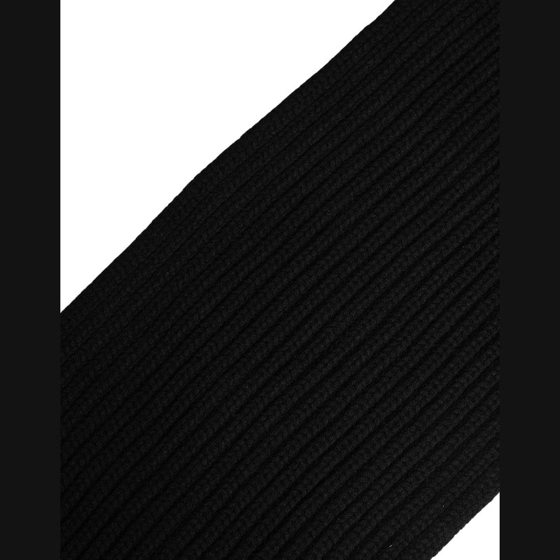 Dolce & Gabbana Black Cashmere Knitted Men Neck Warmer One Size Scarf