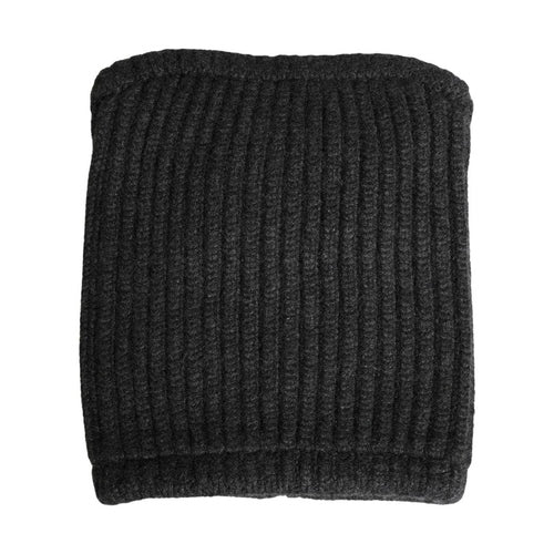 Dolce & Gabbana Black Cashmere Knitted Men Winter Neck Warmer Hat
