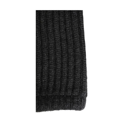 Dolce & Gabbana Black Cashmere Knitted Men Winter Neck Warmer Hat