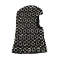Black Wool Crystal Embellished Balaclava Hat