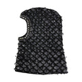 Black Wool Crystal Embellished Balaclava Hat