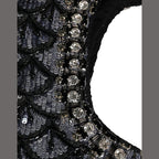 Dolce & Gabbana Black Wool Crystal Embellished Balaclava Hat