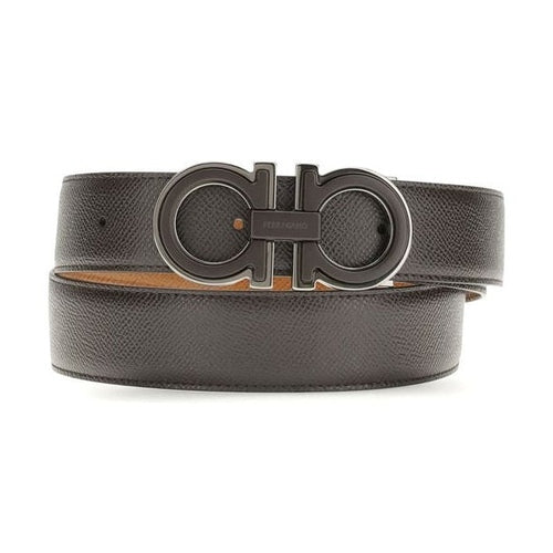 Ferragamo Brown Calf Leather Bos Taurus Regular Belt