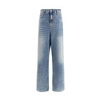 Haikure Blue Cotton Relaxed Fit Jeans