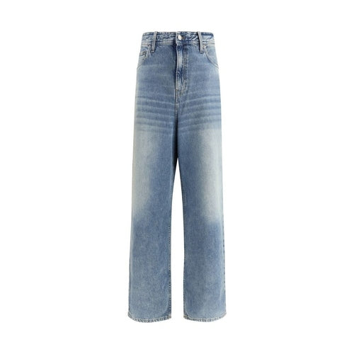 Haikure Blue Cotton Relaxed Fit Jeans