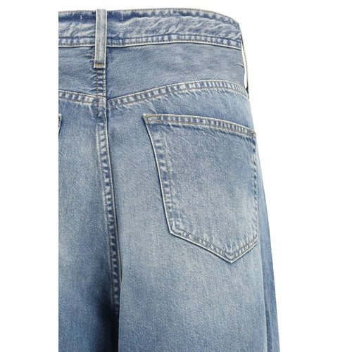 Haikure Blue Cotton Relaxed Fit Jeans