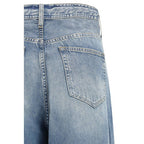 Haikure Blue Cotton Relaxed Fit Jeans