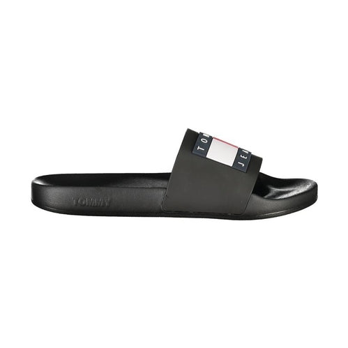 Tommy Hilfiger Black Polyurethane Men Slipper