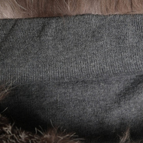 Dolce & Gabbana Brown Faux Fur Whole Head Wrap Capello Hat