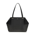 Ferragamo Black Calf Leather Bos Taurus Shoulder Bag